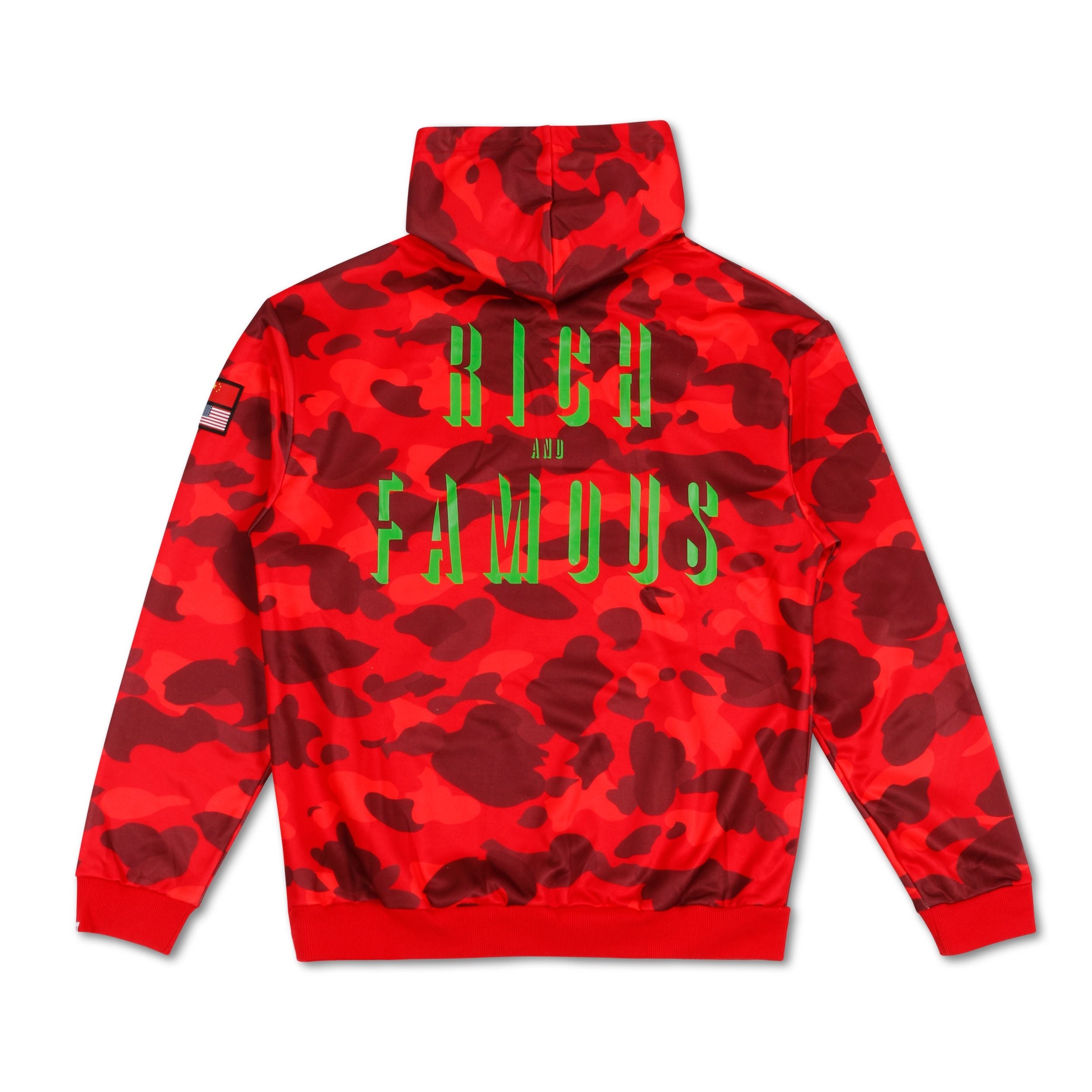 RED RICH&FAMOUS EXCLUSIVE CAMO HOODIES