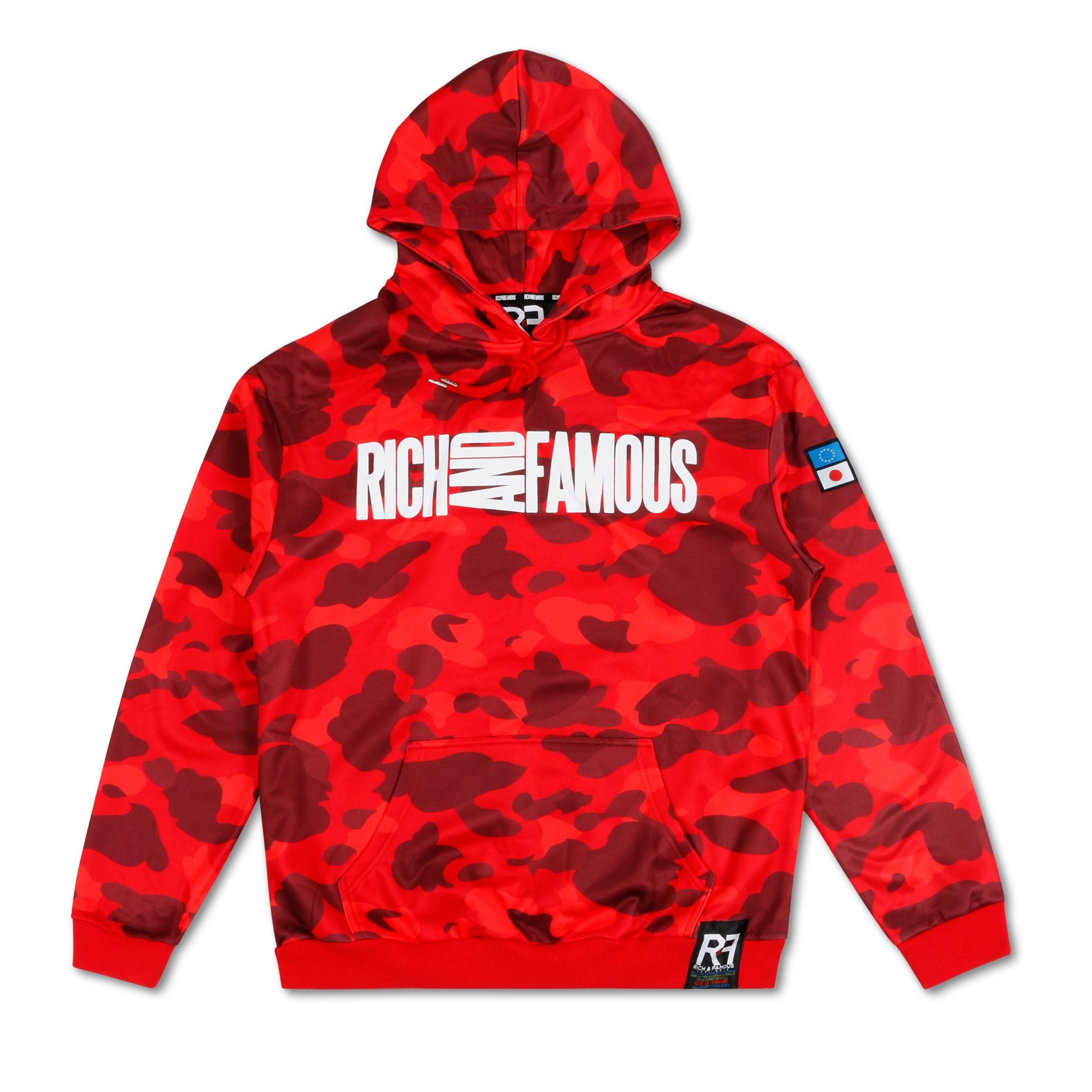 RED RICH&FAMOUS EXCLUSIVE CAMO HOODIES