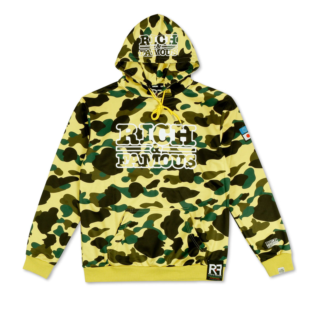 CLASSIC RICH&FAMOUS GREEN CAMO HOODIES