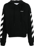 OFF WHITE DIAG HELVETICA OVER HOODIE BLACK / WHITE