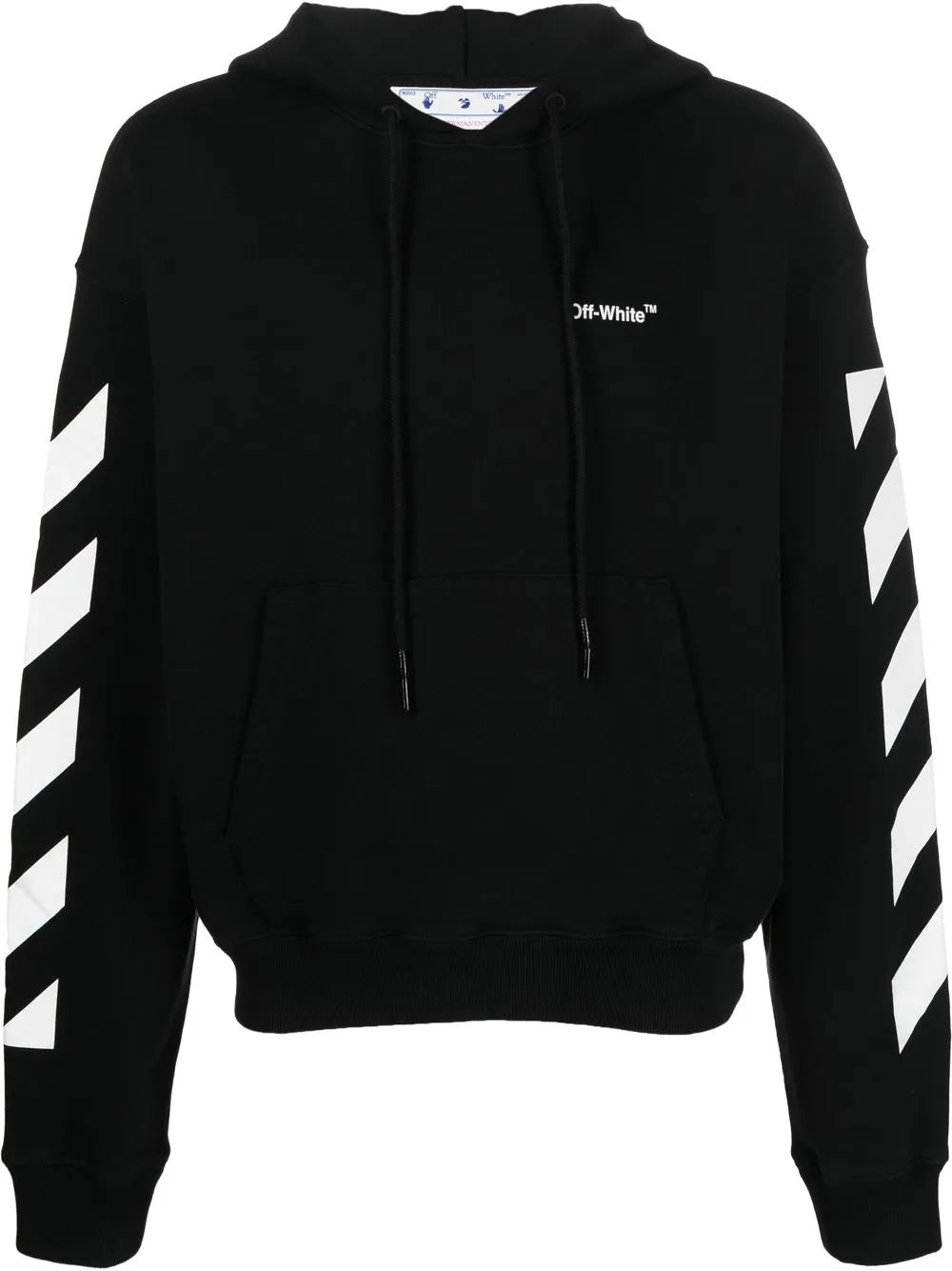 OFF WHITE DIAG HELVETICA OVER HOODIE BLACK / WHITE